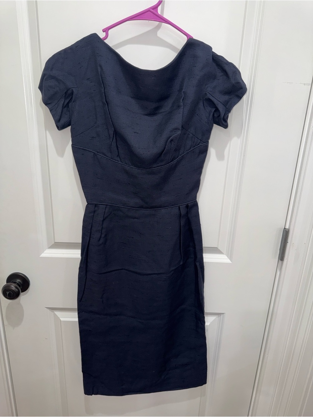 Vintage Maggi Stover Midi Sheath Dress with Short Sleeves